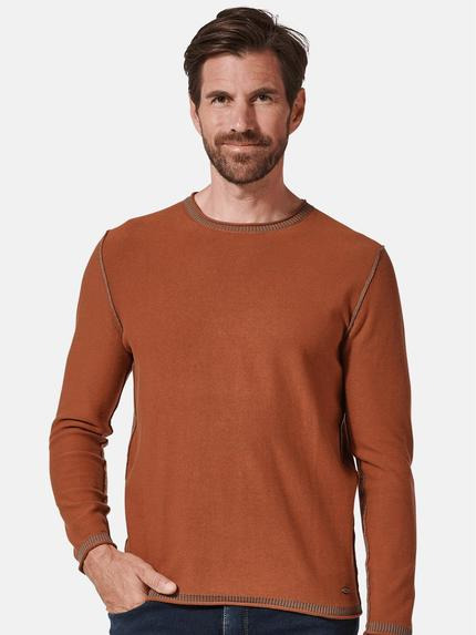 engbers Herren Pullover uni Orange 35479