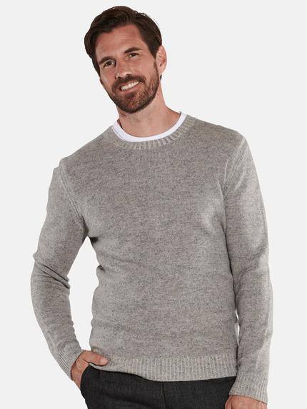 engbers Herren Pullover uni Grau 35736