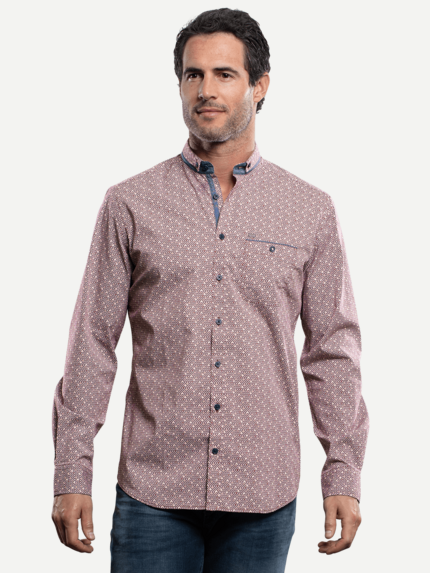 engbers Herren Hemd langarm in Rot 28901