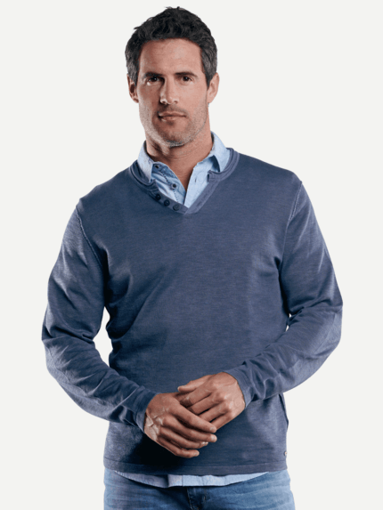 engbers Herren Pullover in Blau 29489