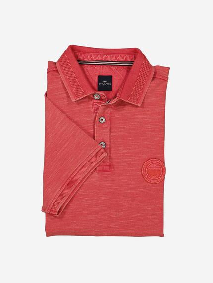 engbers Herren Polo-Shirt strukturiert Rot 37130