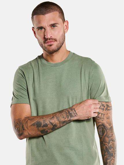 emilio adani Herren T-Shirt uni Grün 34161