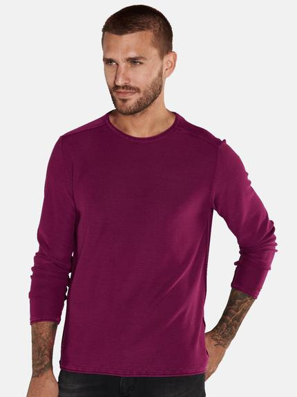 emilio adani Herren Pullover uni Violett 36074