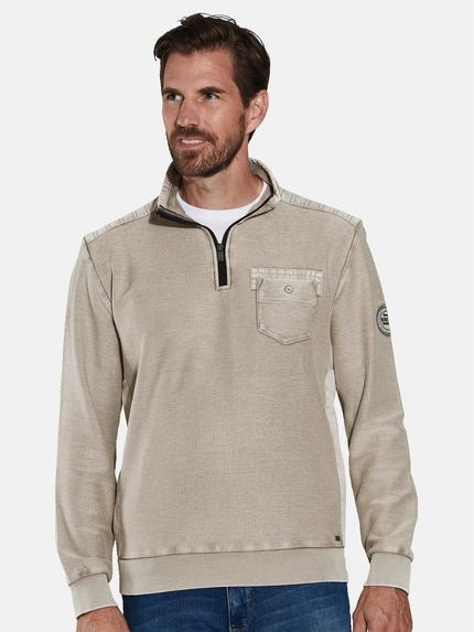 engbers Herren Sweatshirt uni Beige 36149