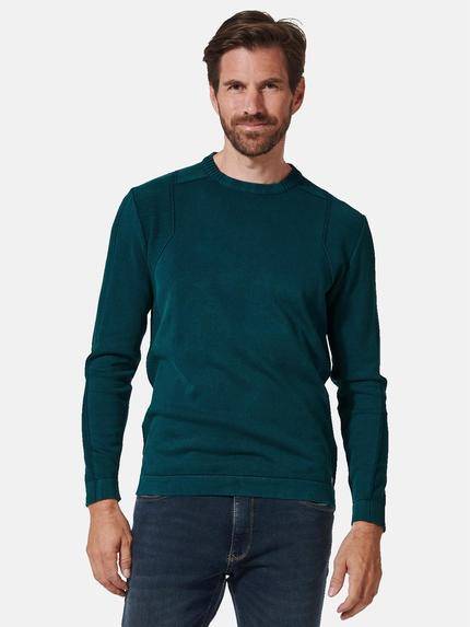 engbers Pullover uni Petrolblau