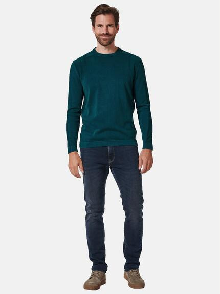 engbers Herren Pullover uni Türkis 35338