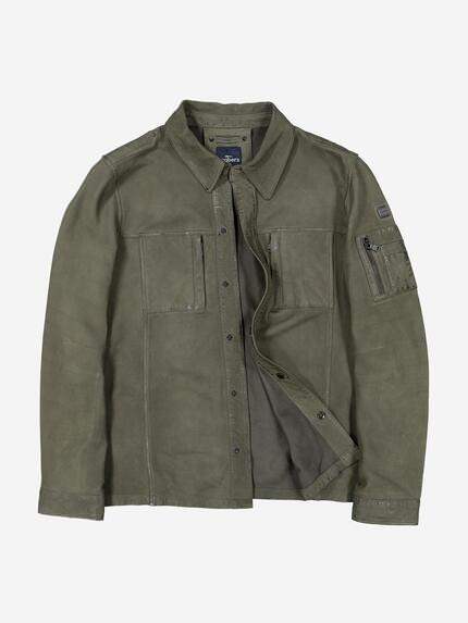 engbers Herren Lederjacke regular Grün 37180