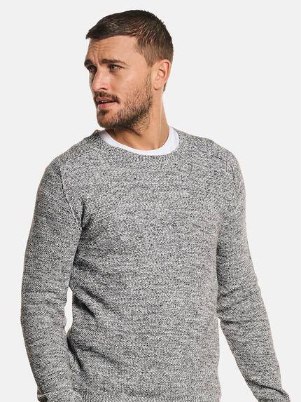 emilio adani Herren Rundhals Pullover Grau 32292