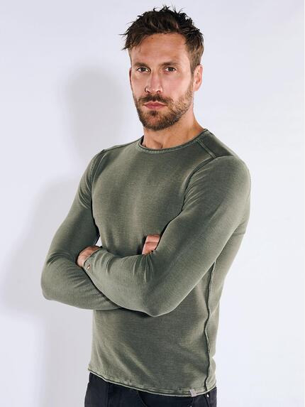 emilio adani Herren Pullover uni Grün 36703