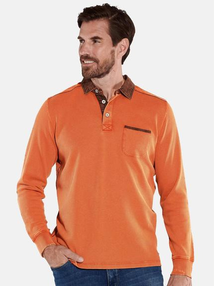 engbers Herren Polo-Shirt uni Orange 35676