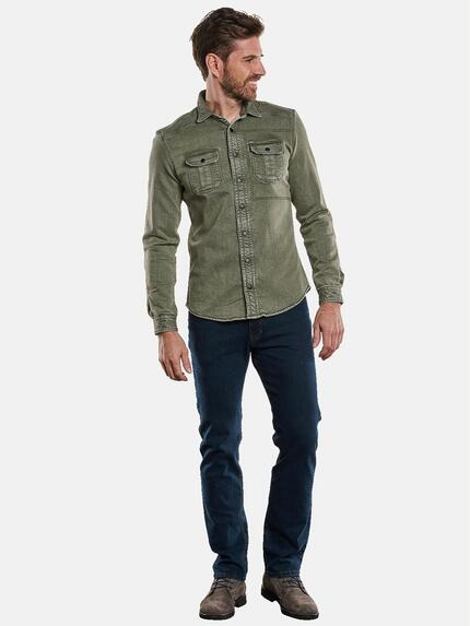 engbers Herren Overshirt uni Grün 33665