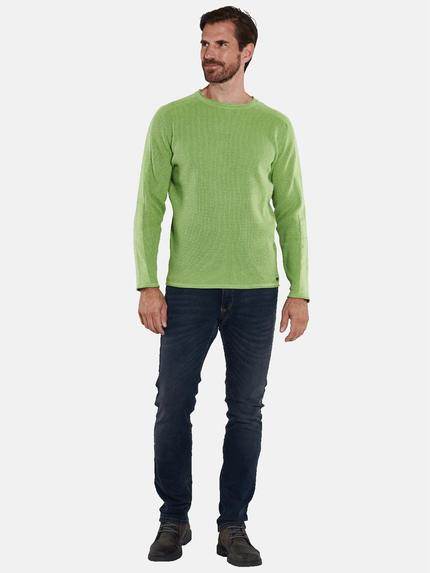 engbers Herren Pullover uni Grün 36097