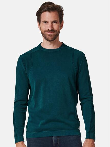 engbers Herren Pullover uni Türkis 35338