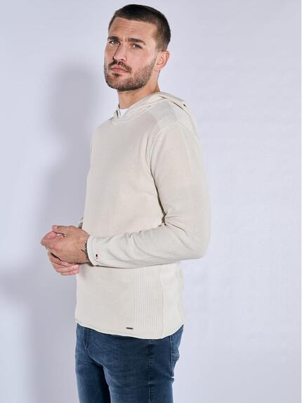 emilio adani Pullover uni Naturweiss