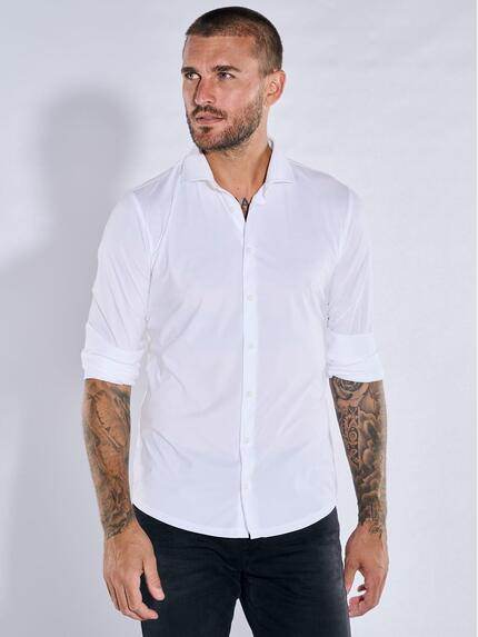 emilio adani Herren Funktionshemd langarm Reinweiss 35110