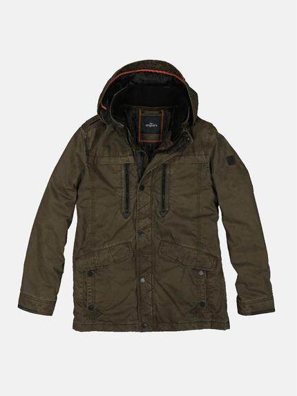 engbers Herren Jacke mit abnehmbarer Kapuze Grün 35538