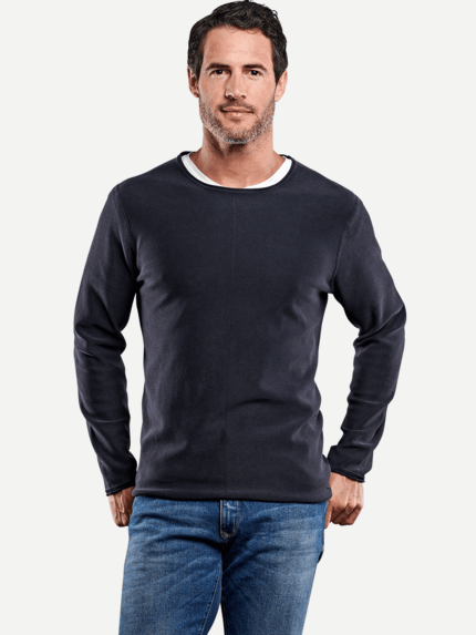 engbers Herren Pullover Rundhals in Blau 27975