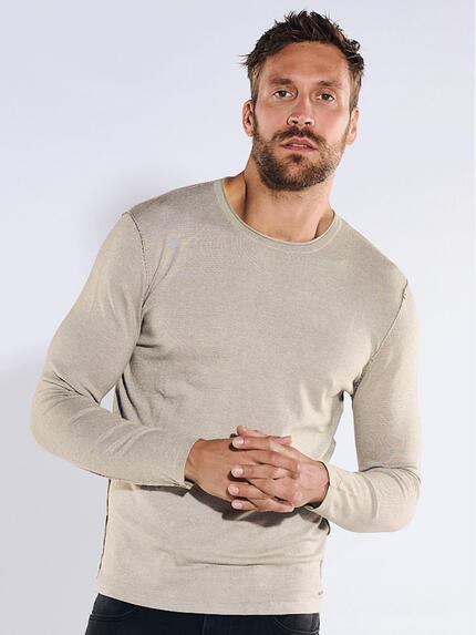 emilio adani Herren Pullover uni Beige 36350