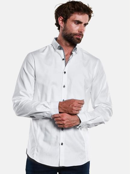 Festliches Herrenhemd Oberhemd Hemd langarm mit abnehmbarer Fliege Gr XXL weiß 