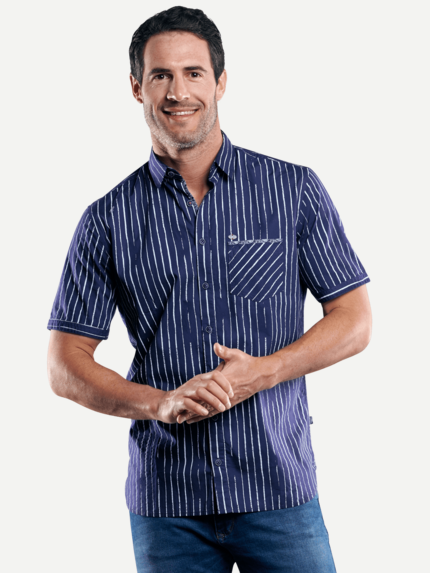 engbers Herren Modisches Streifenhemd in Blau 29516