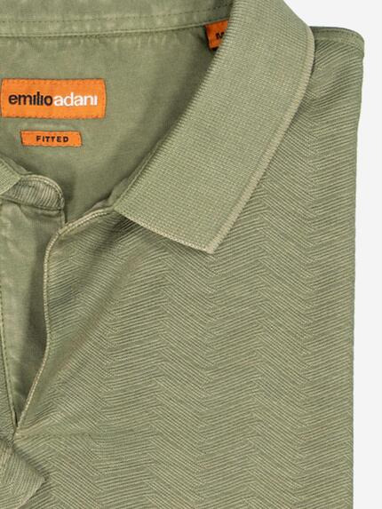 emilio adani Herren Polo-Shirt strukturiert Grün 36976