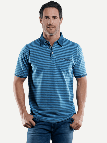 engbers Poloshirt mit Jeanskragen  29213