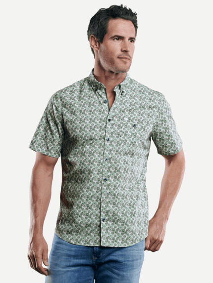 engbers Herren Hemd kurzarm in Grün 29094