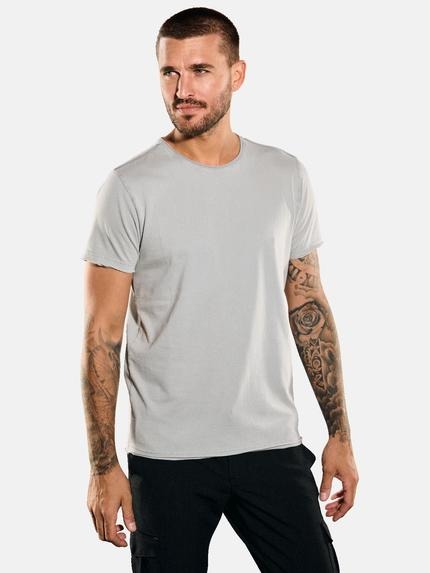 emilio adani T-Shirt uni Silbergrau