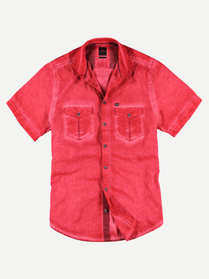 engbers Herren Hemd mit Waschungen in Rot 29938