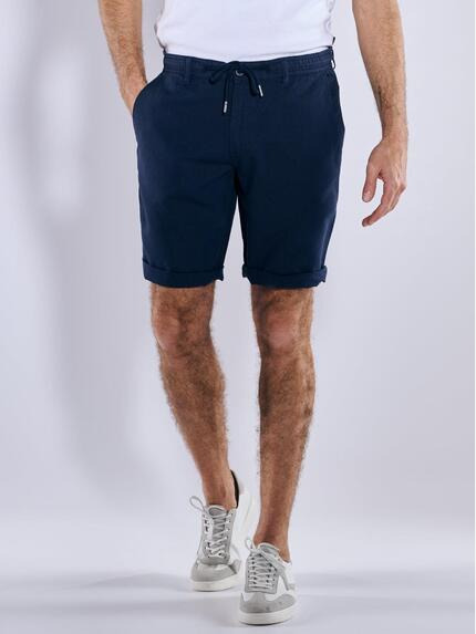 engbers Chino-Bermuda mit Tunnelzug Marineblau