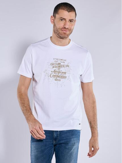 engbers T-Shirt mit Print Reinweiss