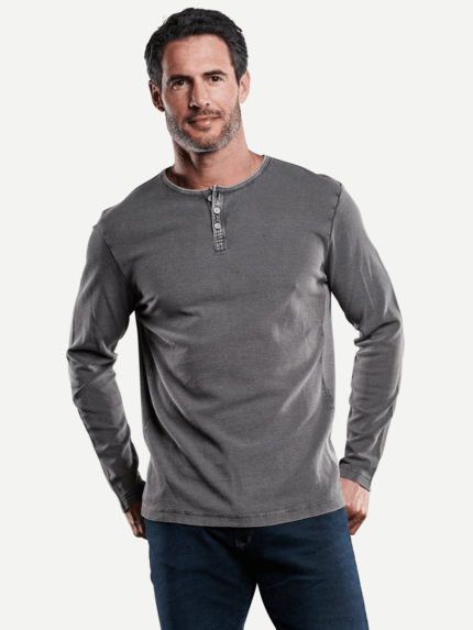 engbers Herren Henley Shirt in Grau 28910