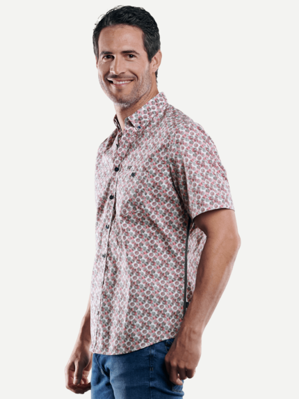 engbers Herren Hemd kurzarm in Rot 29095