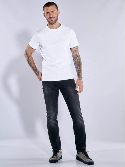 emilio adani Herren T-Shirt uni Weiß 37230