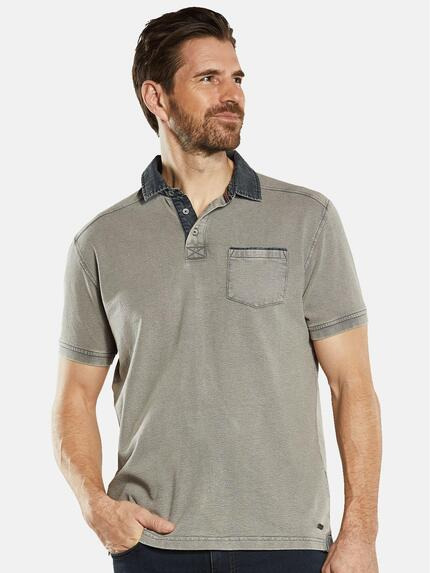 Herren engbers Polo Shirt aus Baumwolle in Kieselgrau kaufen 34541