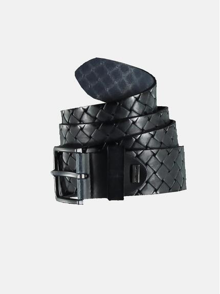 Herren Sportiver Ledergürtel in Marineblau kaufen 31501 | emilioadani