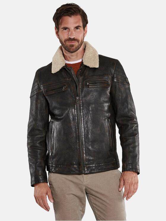 engbers Herren Lederjacke regular Braun 35444