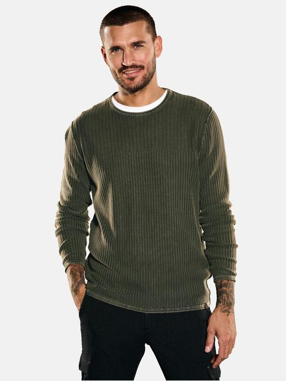 emilio adani Herren Pullover uni Grün 35323