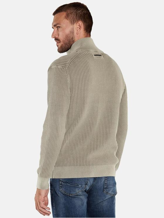 emilio adani Herren Cardigan strukturiert Beige 36070