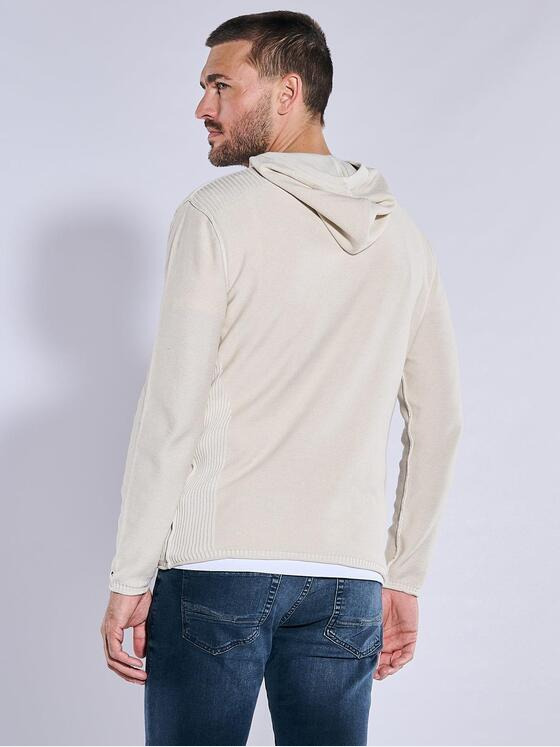 emilio adani Herren Pullover uni Weiß 37326