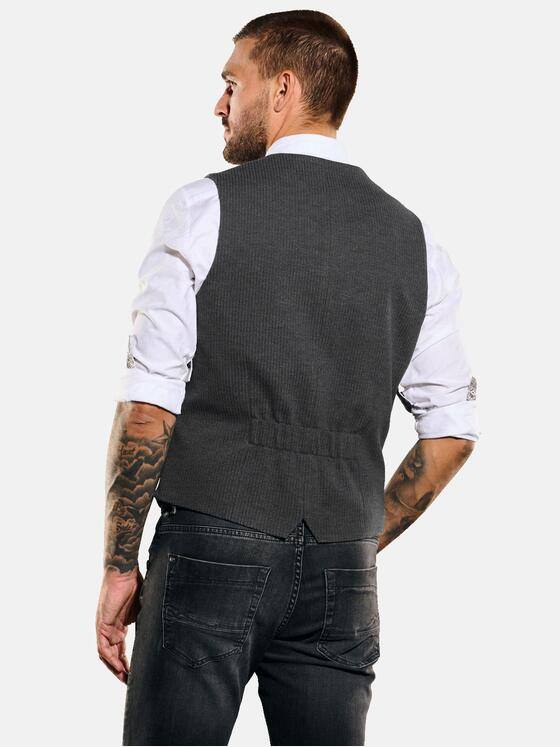 emilio adani Herren Sakko-Weste slim fit Grau 35268