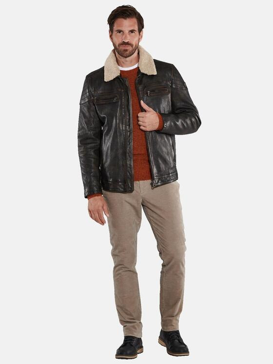 engbers Herren Lederjacke regular Braun 35444