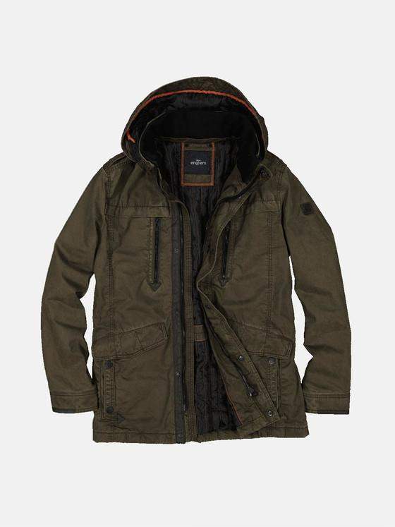 engbers Herren Jacke mit abnehmbarer Kapuze Grün 35538