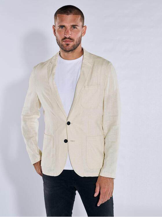 emilio adani Herren Overshirt im Sakko-Look Beige 37278