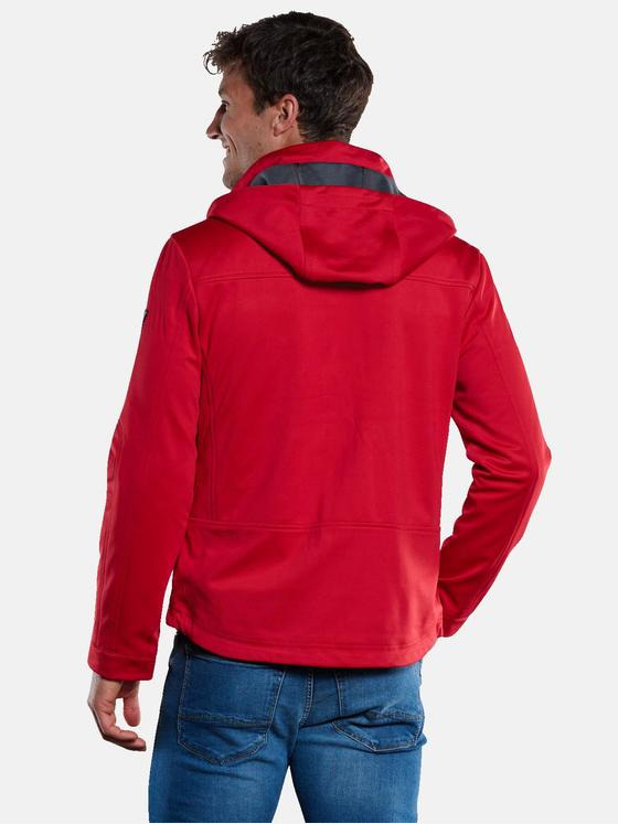 engbers Herren Softshell-Jacke mit abnehmbarer Kapuze Rot 33289