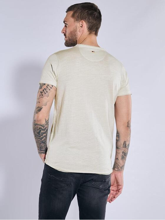 emilio adani Herren T-Shirt slim fit Beige 37302