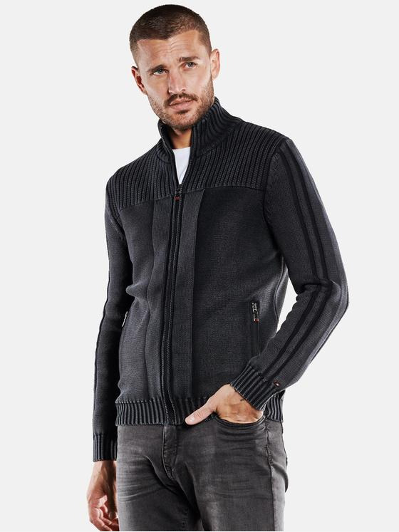 emilio adani Herren Cardigan strukturiert Blau 33812