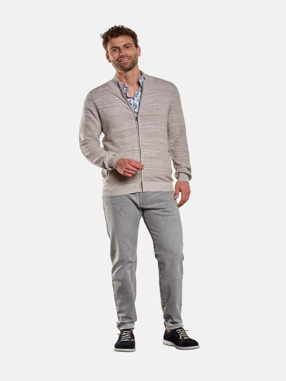 engbers Herren Cardigan strukturiert Beige 33008