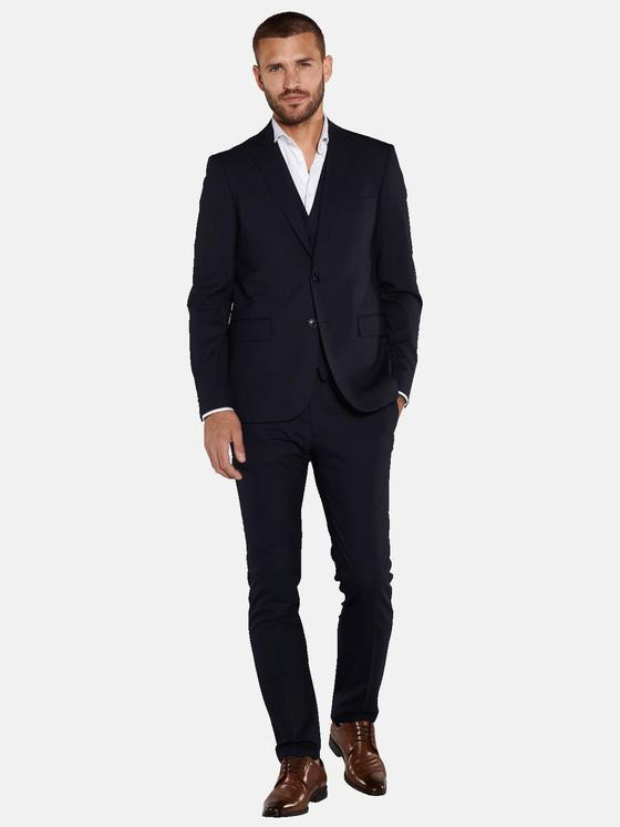 emilio adani Herren Anzug-Sakko slim fit Blau 36382