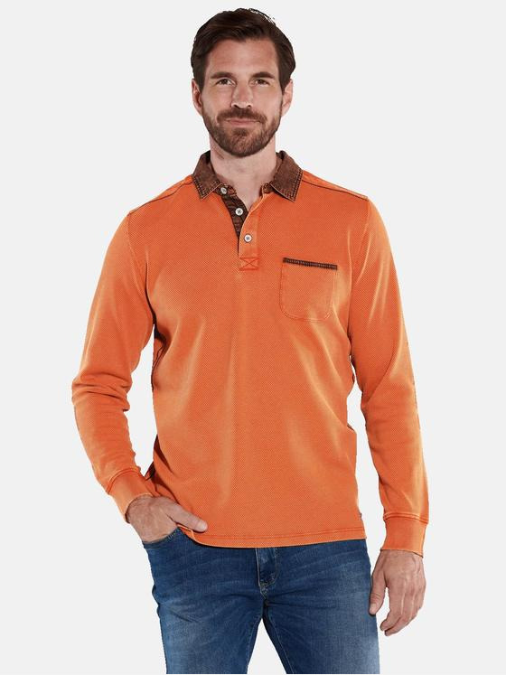 engbers Herren Polo-Shirt uni Orange 35676